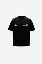 Printed Heavyweight Oversized Black T-Shirt Main Character