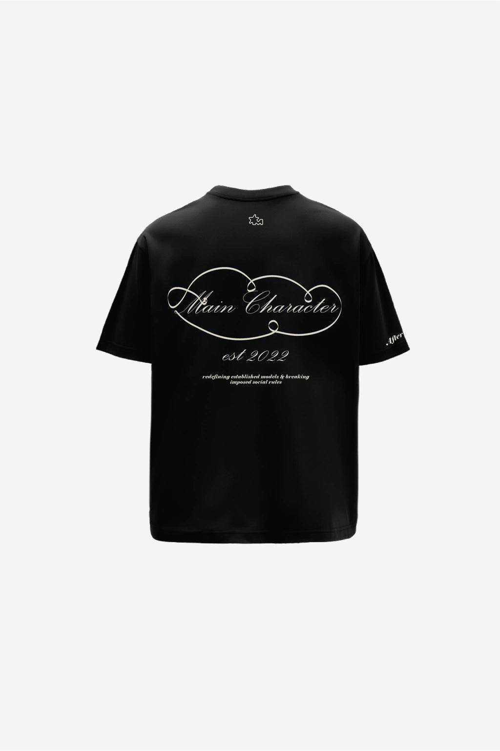 Est. 2022 Printed Oversized Black T-Shirt Main Character