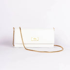 Snow White Clutch Wallet cum Sling Strokes by Namrata Mehta