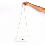 Snow White Clutch Wallet cum Sling Strokes by Namrata Mehta