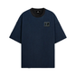 Denim Patch Oversized T-Shirt  - Blue