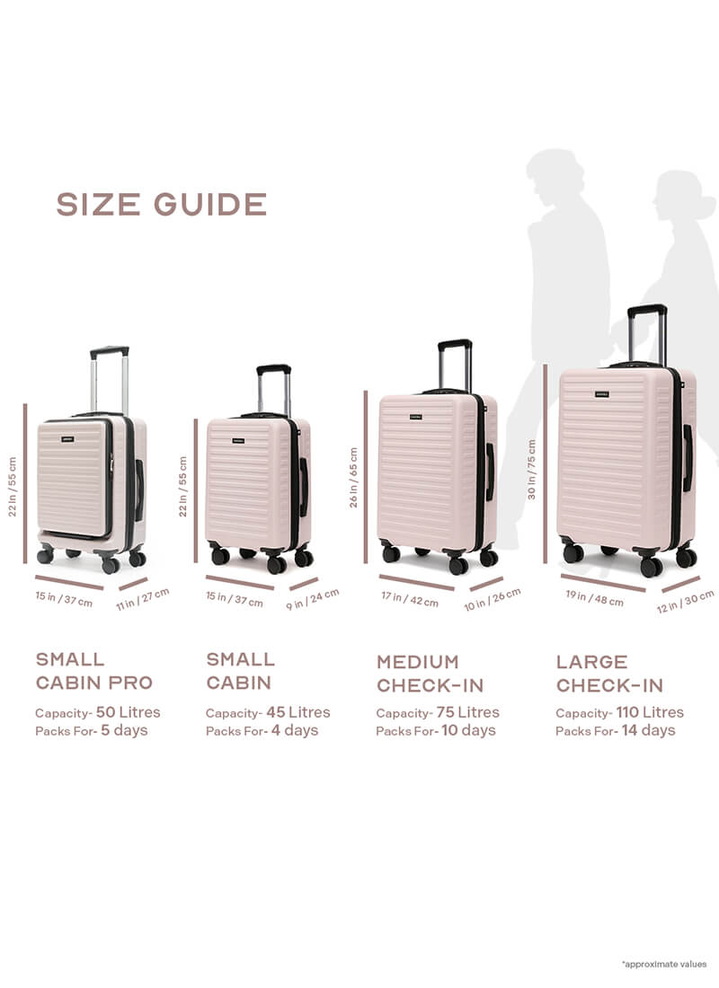 Stark+Verve Combo | Ivory | Medium Hard Luggage with Duffle Bag
