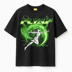 "World Is Your Oyster" Round Neck Black T-Shirt