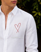 White Heart Linen Shirt