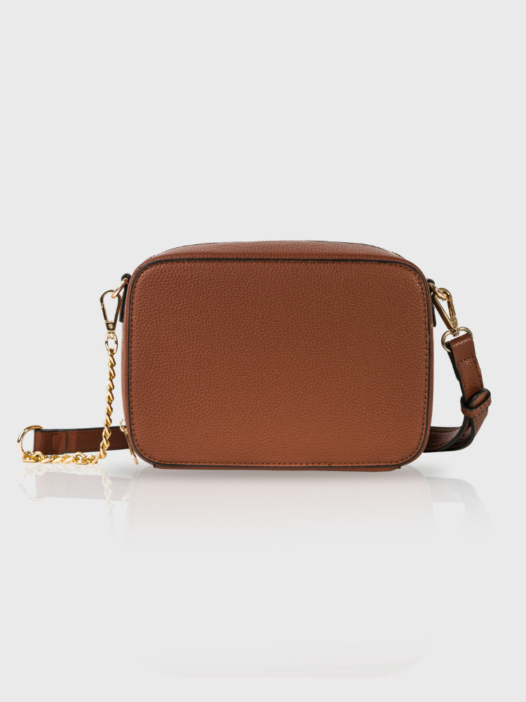 Boxed & Bold Brown Sling Bag Charme