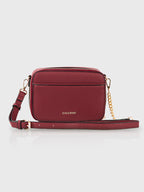 Boxed & Bold Wine Sling Bag Charme