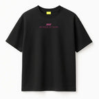 Night Club Round Neck Printed Black T-Shirt FLYAF