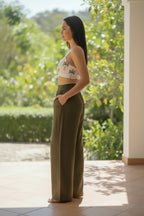 Olive Linen Pants