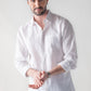 100% Linen Soft Touch Santorini White Shirt