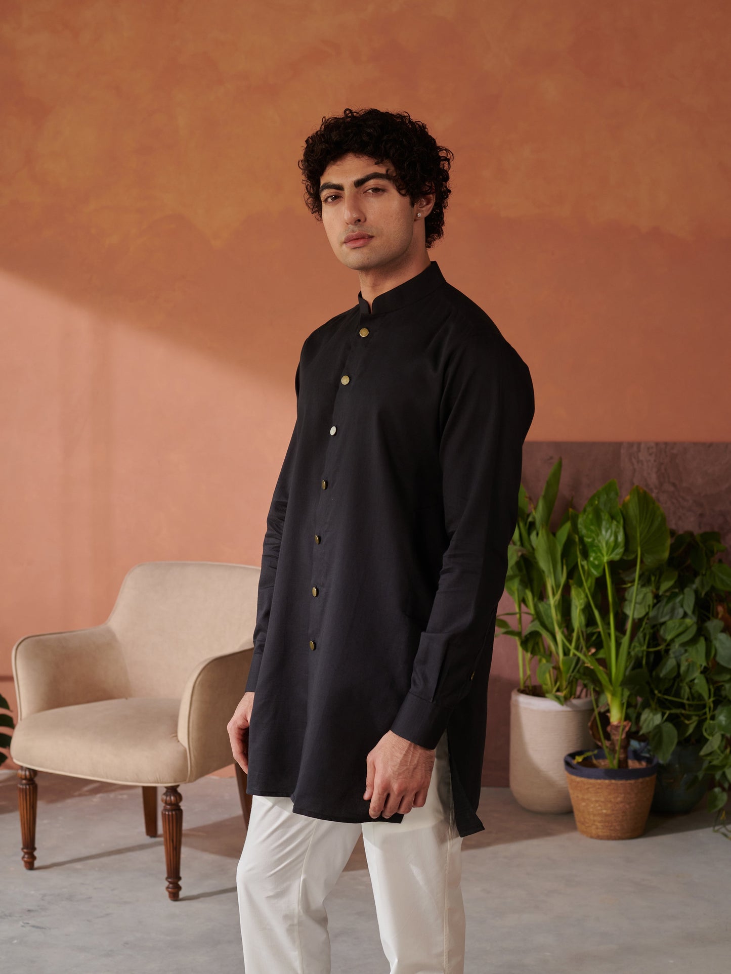 Black Jodhpuri kurta