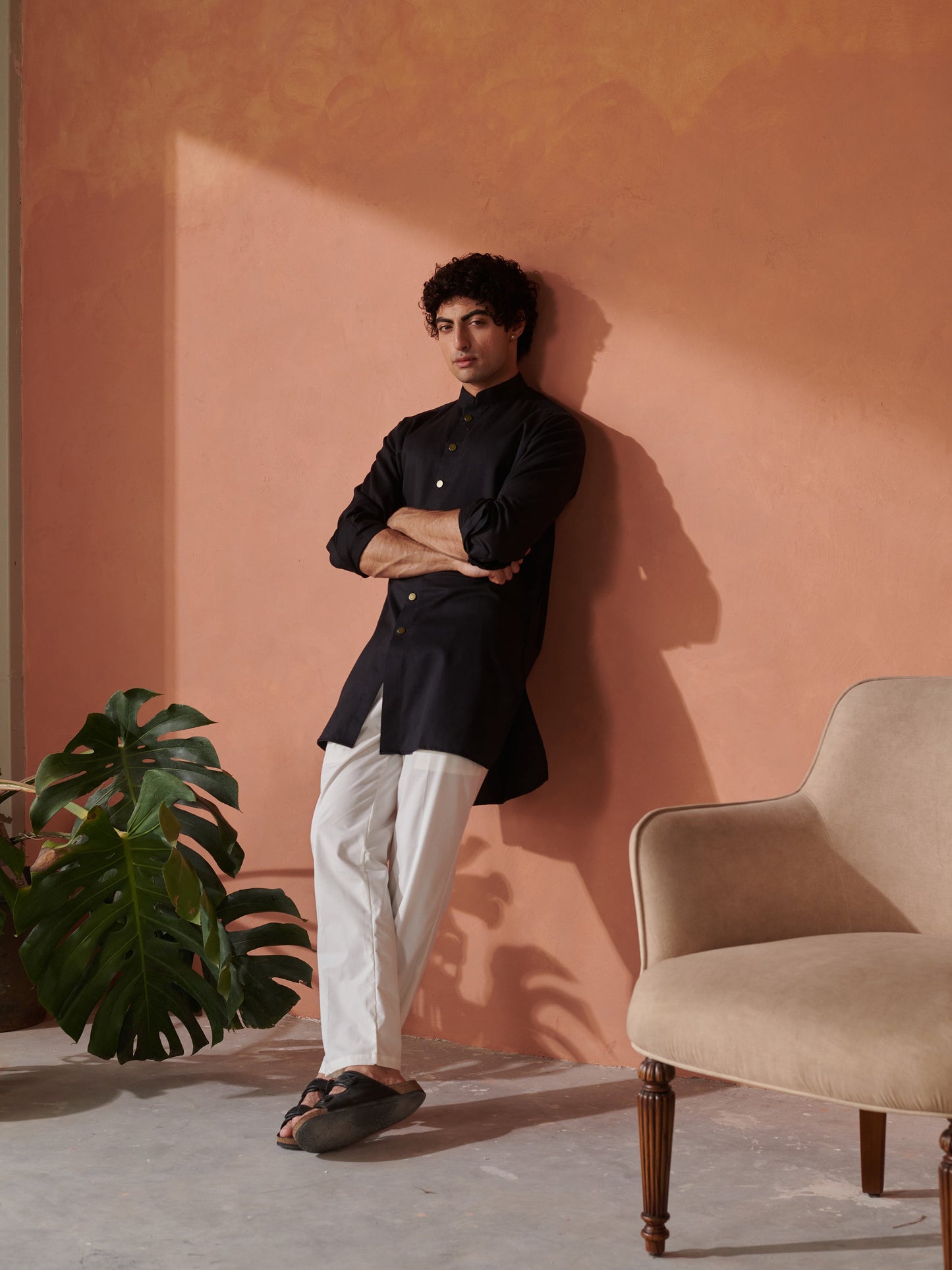 Black Jodhpuri kurta