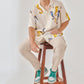 Seahorse White Oversize Hawaiian Collar Shirt