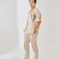 Seahorse White Oversize Hawaiian Collar Shirt