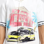 Liberta Racer Printed White Shirt FLYAF
