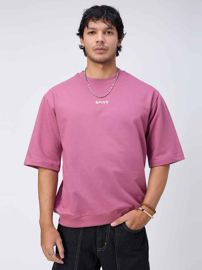 Blush Ribbed Men's Oversized T-shirt B5IVE