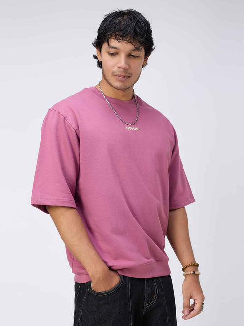 Blush Ribbed Men's Oversized T-shirt B5IVE