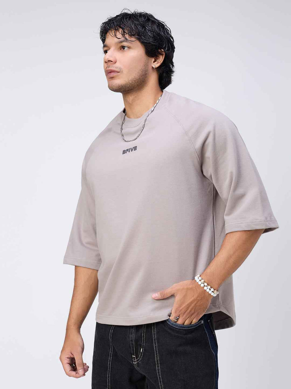 Unbothered Boxy Raglan Oversized Men's T-Shirt B5IVE