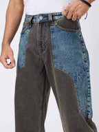 Men's Dual Panel Mix Match Straight Fit Jeans B5IVE