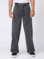 Men's Phantom Black Straight Fit Jeans B5IVE