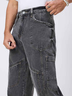 Men's Phantom Black Straight Fit Jeans B5IVE