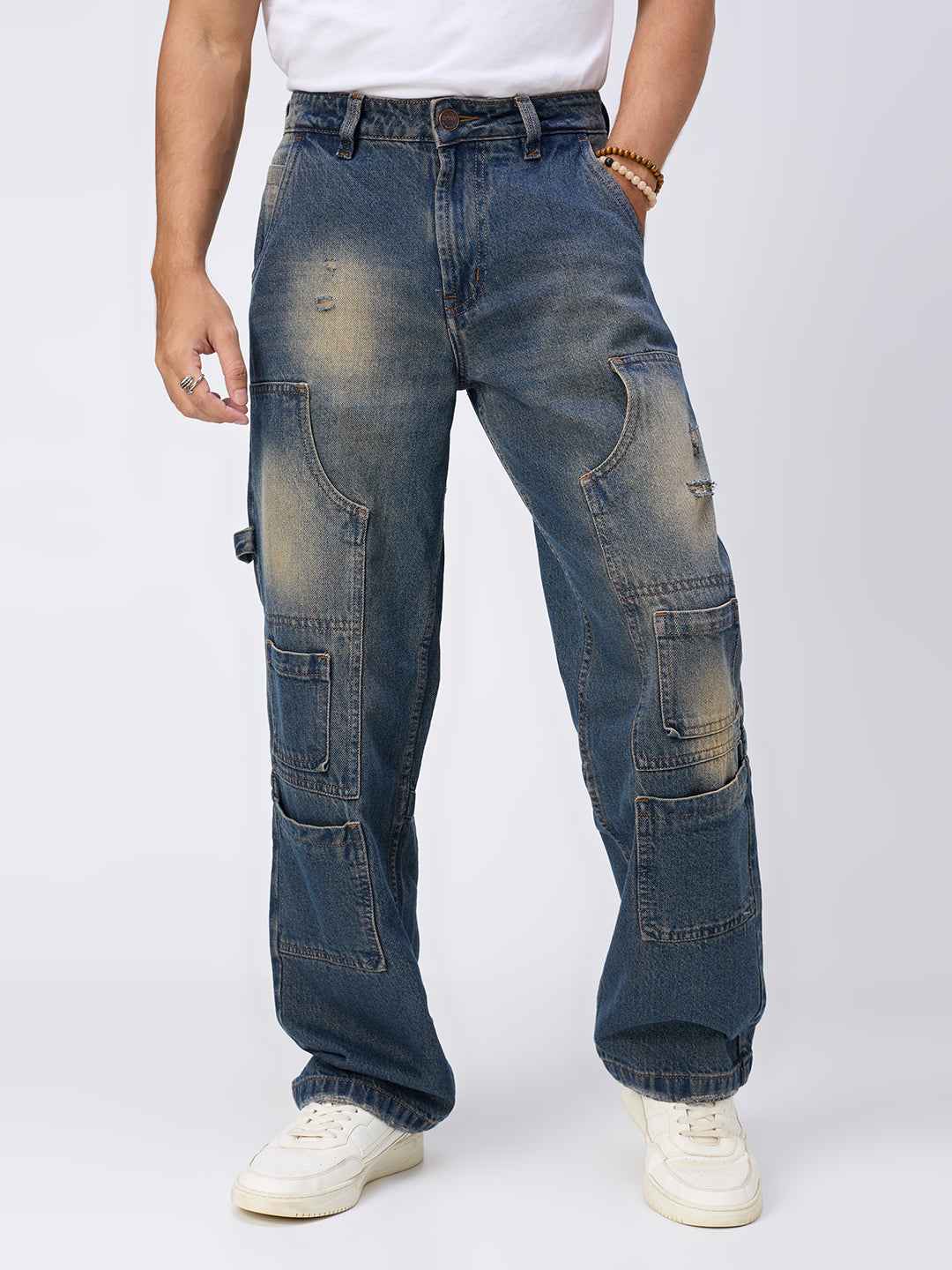 Vintage Patch Pocket Mens Straight Fit Jeans