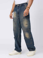Men's Vintage Patch Pocket Straight Fit Jeans B5IVE