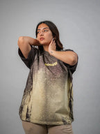 Desert Burn Brown Oversized T-Shirt Boozee