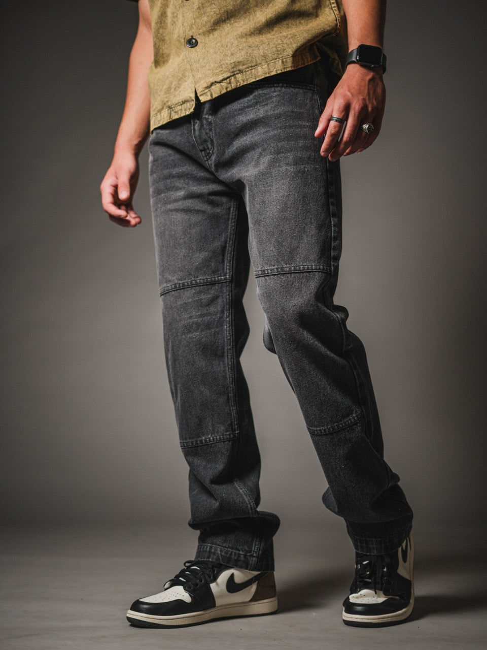 Loose Fit Jean With Knee Panel Detail