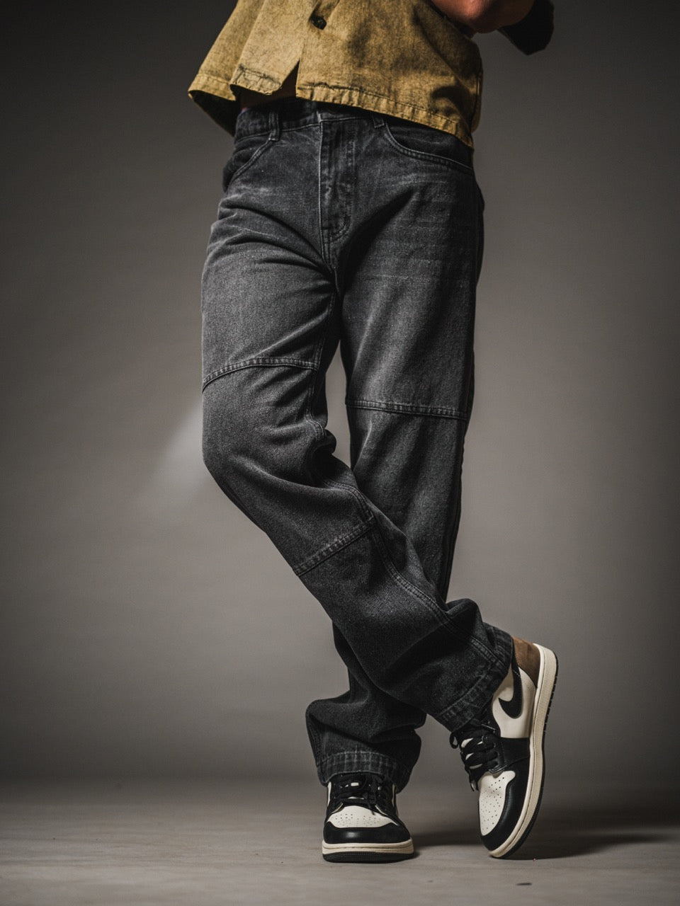 Loose Fit Jean With Knee Panel Detail