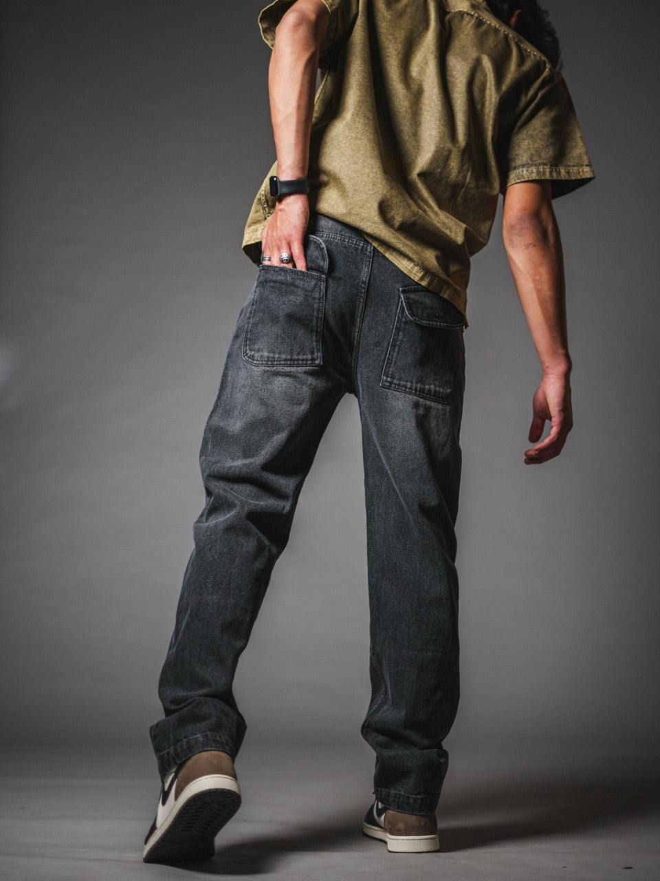 Loose Fit Jean With Knee Panel Detail