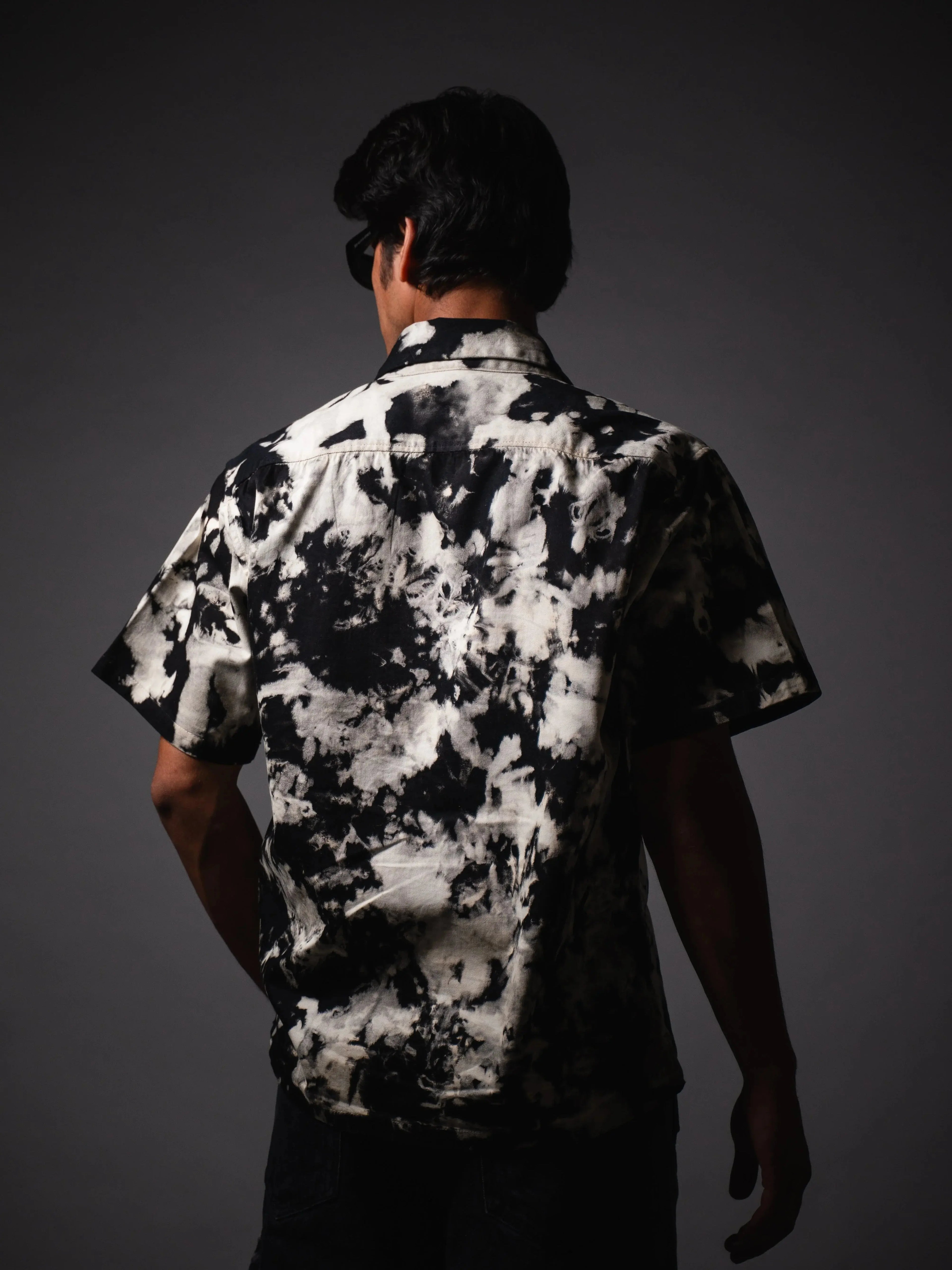 Black Nightflash Cotton Casual Shirt Boozee