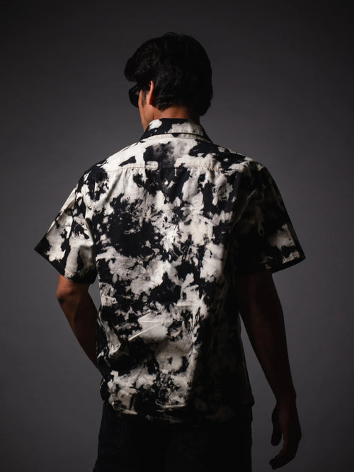Black Nightflash Cotton Casual Shirt Boozee