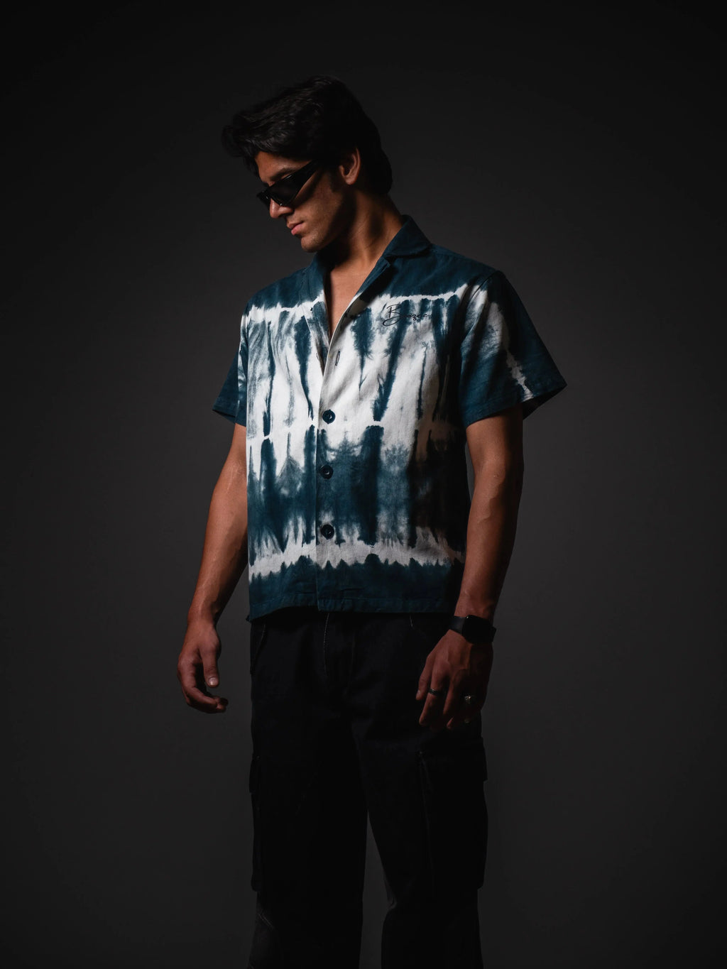 Green Inkwave Casual Shirt Boozee