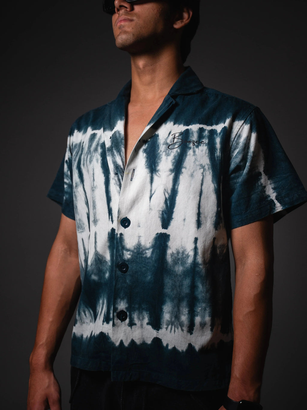 Green Inkwave Casual Shirt Boozee