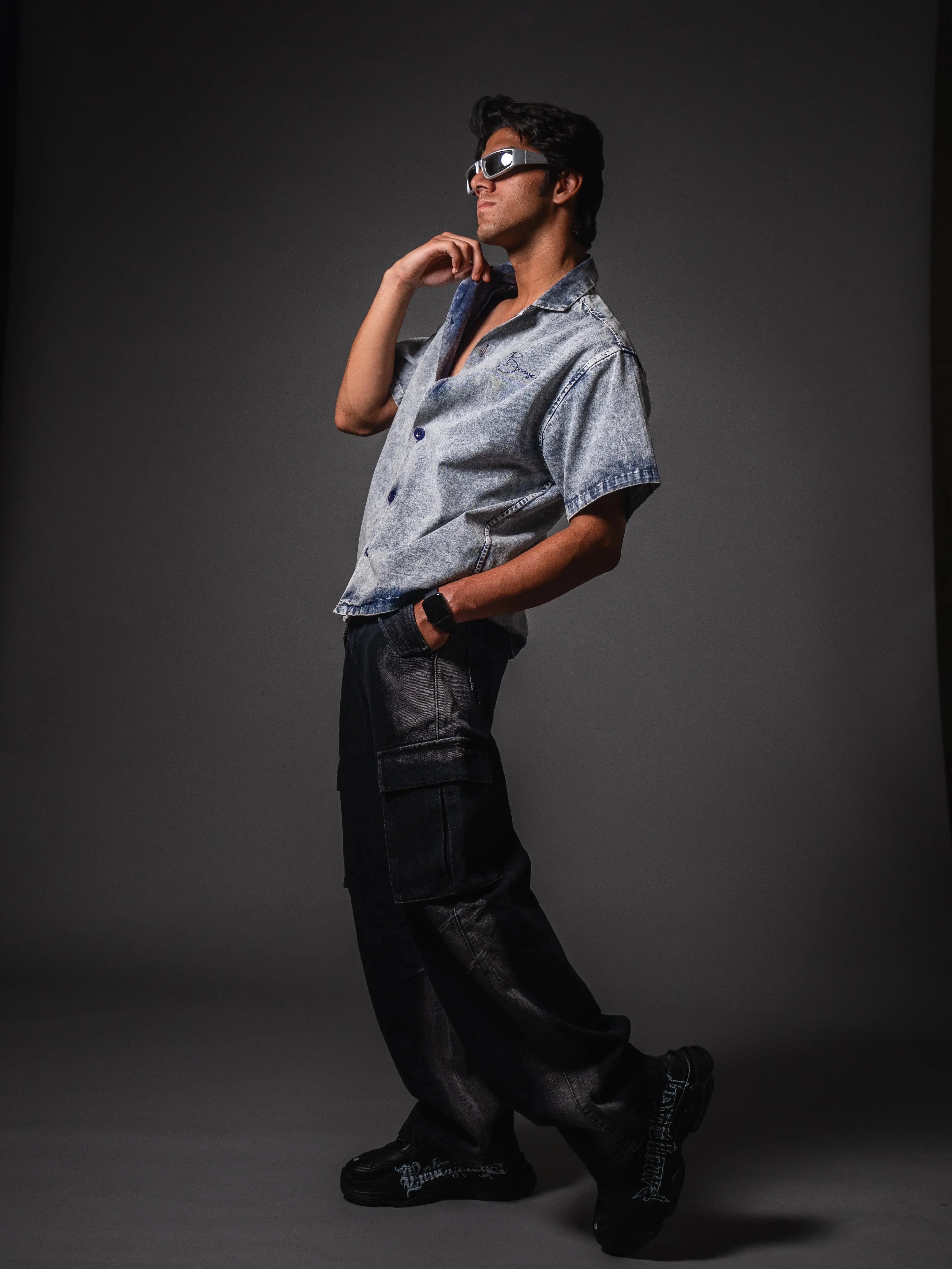 Blue Frost Fade Relaxed Fit Shirt Boozee