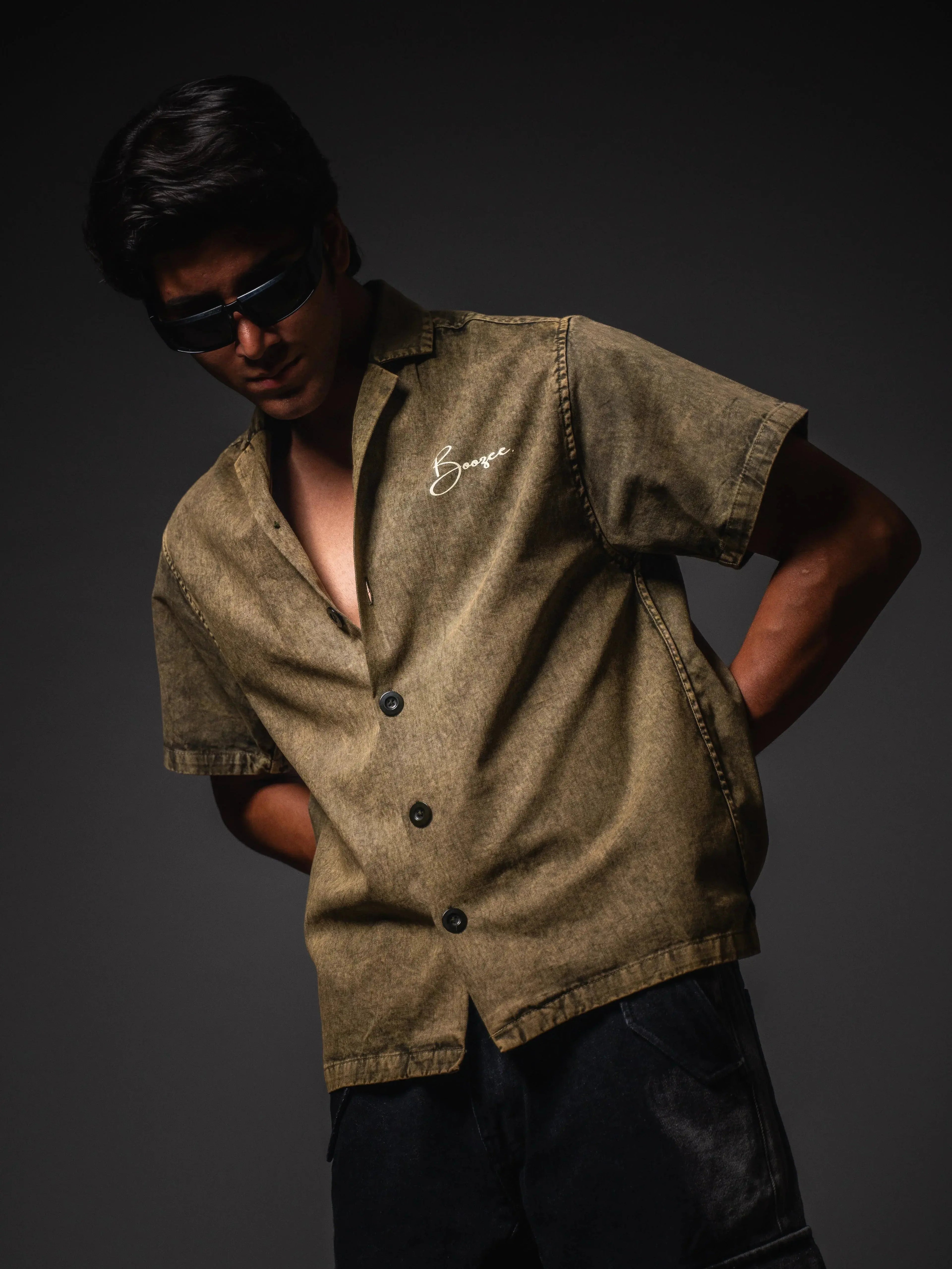 Brown Dust Theory Relaxed Fit Shirt Boozee