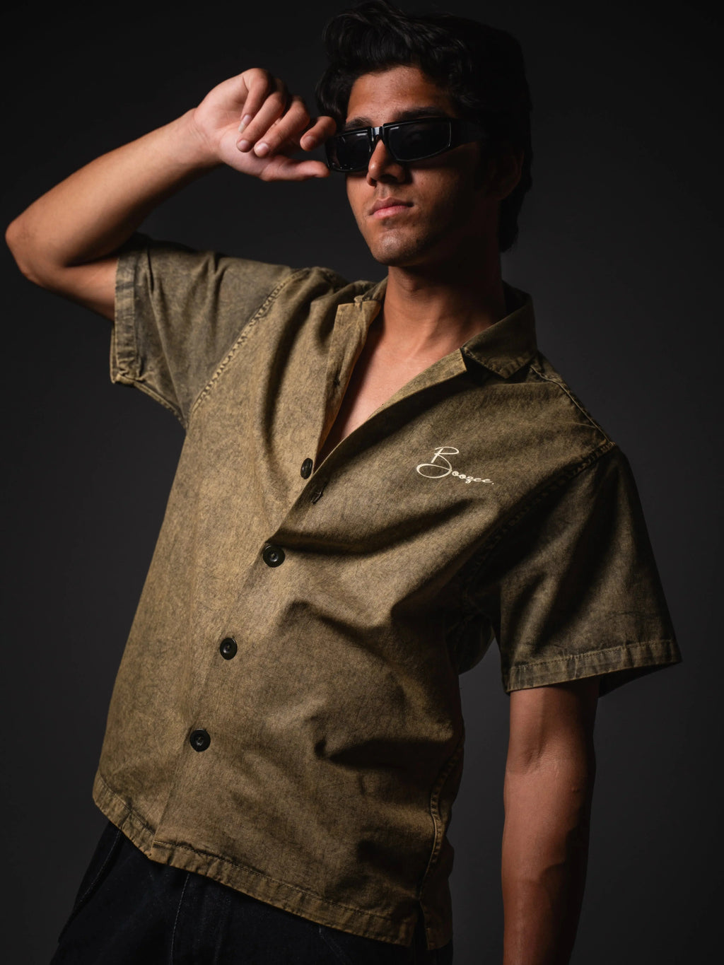 Brown Dust Theory Relaxed Fit Shirt Boozee