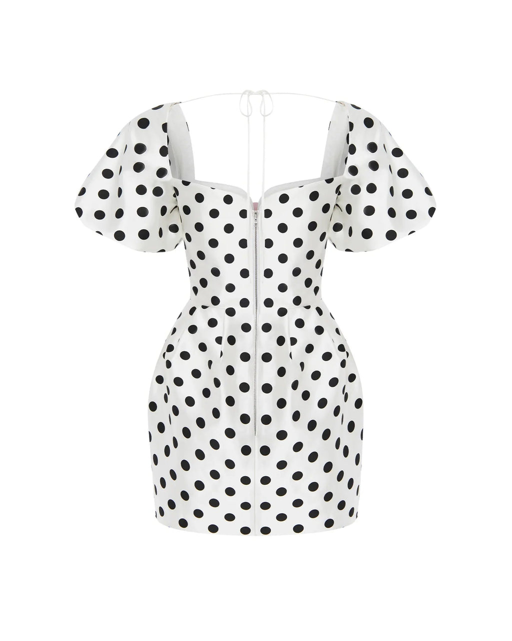 Rose Detail Polka Dot Mini Dress De Novoo