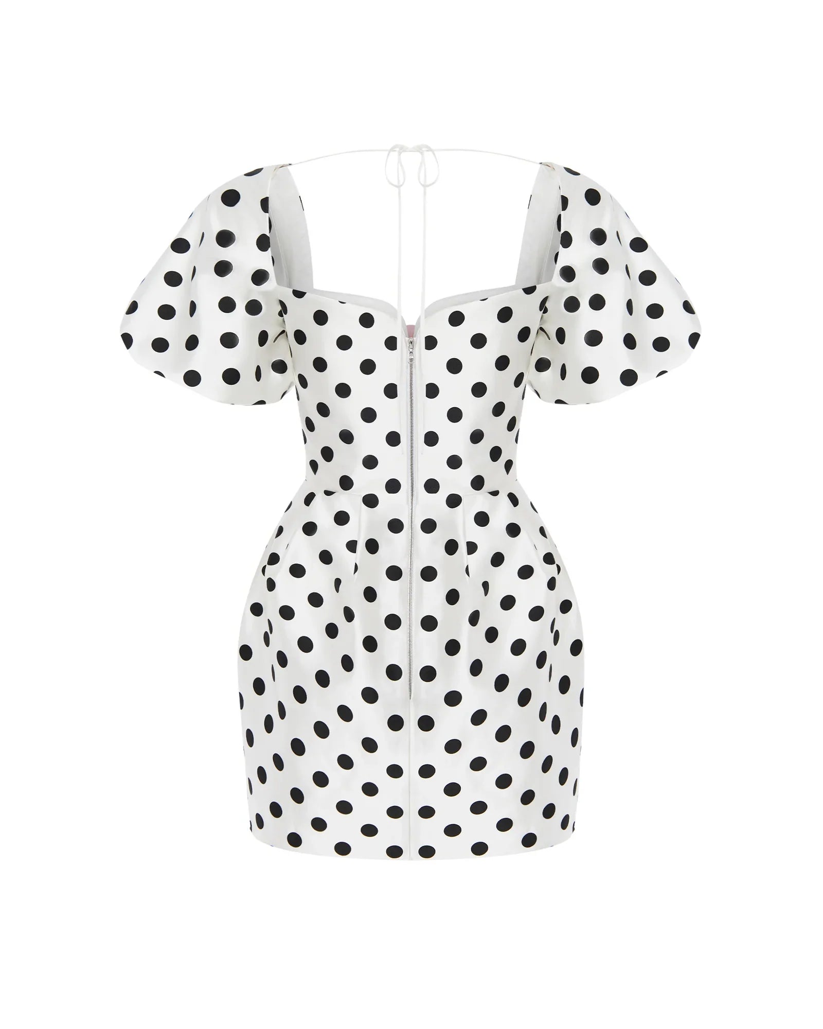 Rose Detail Polka Dot Mini Dress