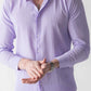 Ripple button up Lilac Shirt