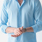 Ripple button up Ocean blue Shirt