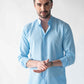 Ripple button up Ocean blue Shirt