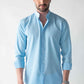 Ripple button up Ocean blue Shirt