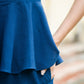 Soild Yale Blue peplum co-ord set