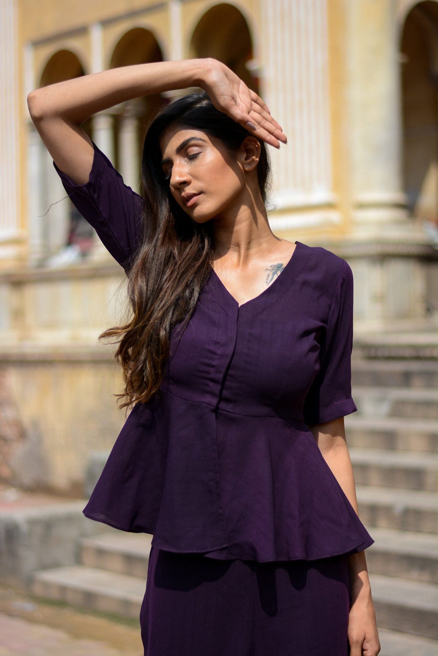 Solid Eggplant Co-ord set