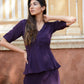 Solid Eggplant Co-ord set