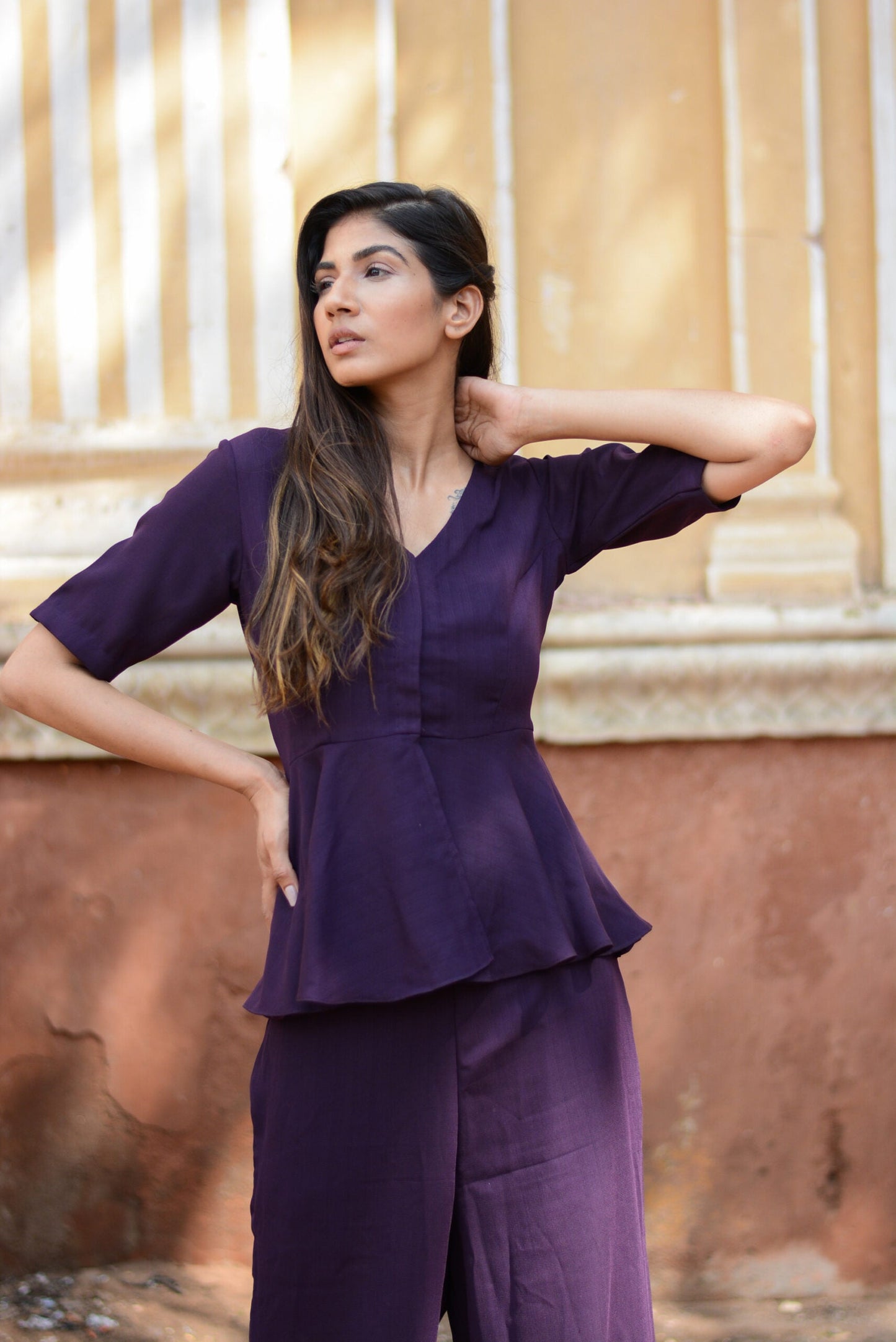 Solid Eggplant Co-ord set