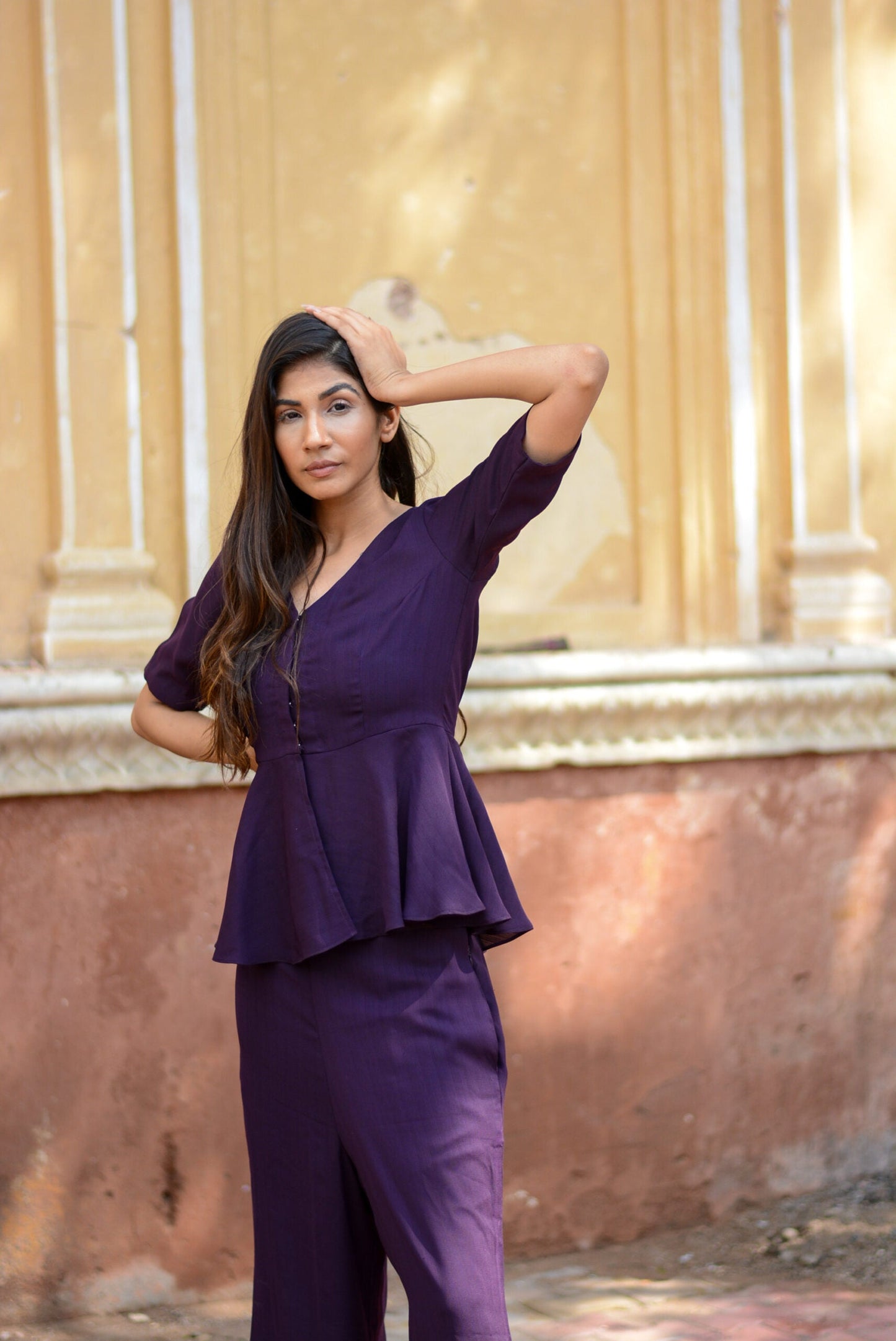 Solid Eggplant Co-ord set