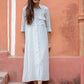 MOH The eternal dhaga – Ash grey midi shirt dress