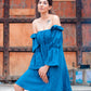 MOH The eternal dhaga- Solid Summer Puffy B knot Dress